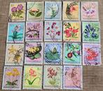 19 oude postzegels: Belgisch-Congo - bloemen, Postzegels en Munten, Ophalen of Verzenden, Overige landen, Gestempeld