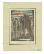 Antiquité-Ancienne gravure paysage urbain d'Anvers (Verzam-0, Antiquités & Art, Enlèvement ou Envoi