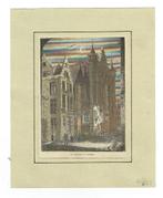 Antiek-Oude gravure stadsgezicht Antwerpen (Verzam-071), Antiek en Kunst, Kunst | Etsen en Gravures, Ophalen of Verzenden