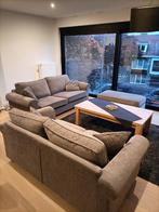 Salon (3-zit, 2 -zit en poef), Huis en Inrichting, Zetels | Zetels, Ophalen, 75 tot 100 cm, Zo goed als nieuw, Rechte bank