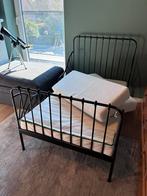 Meegroeibed kinderbed Ikea Minnen zwart, Huis en Inrichting, Slaapkamer | Bedden, Ophalen, Eenpersoons, Zwart, 80 cm