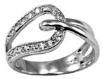 925 Sterling zilveren zirkonia ring, Handtassen en Accessoires, Ringen, Nieuw, Ophalen of Verzenden, 17 tot 18, Met edelsteen