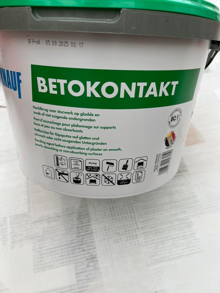 Knauf betokontact 5kg, Doe-het-zelf en Bouw, Verf, Beits en Lak, Zo goed als nieuw, Ophalen