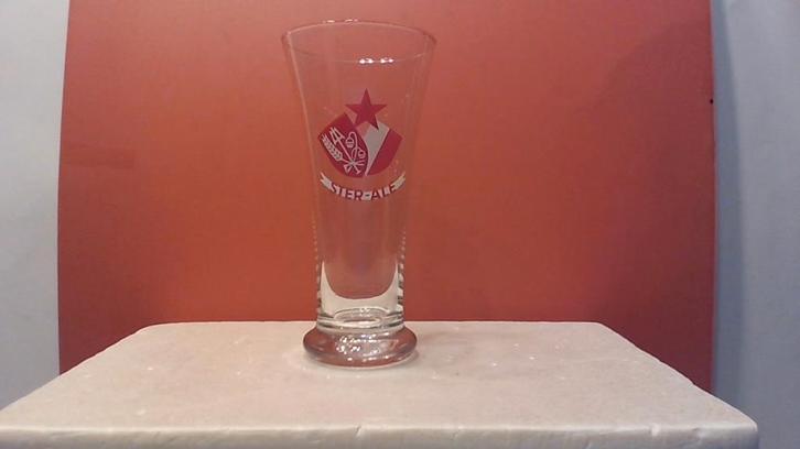 Ster Ale glas model fluitje Ster Ale witte letters op voet, Verzamelen, Biermerken, Zo goed als nieuw, Glas of Glazen, Overige merken
