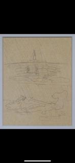 Tekening van René Magritte met certificaat, Antiek en Kunst, Ophalen of Verzenden