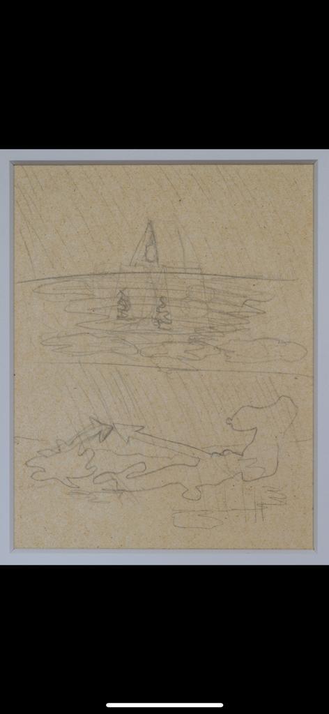 Tekening van René Magritte met certificaat, Antiek en Kunst, Kunst | Tekeningen en Fotografie, Ophalen of Verzenden