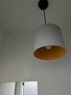 Grijze gele hanglamp made, Huis en Inrichting, Lampen | Hanglampen, Ophalen, Zo goed als nieuw, Stof, Modern