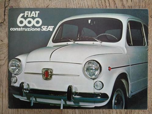 FIAT SEAT 600 1970 ZEER ZELDZAME BROCHURE FLYER POSTER 8 PAG, Boeken, Auto's | Folders en Tijdschriften, Gelezen, Overige merken