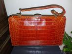 Handtas krokodillenleer, Ophalen, Zo goed als nieuw, Bruin, Handtas