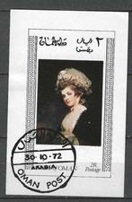 Oman 1972 - Yvert ZNcin - Schilderij met vrouw  (ST), Affranchi, Envoi