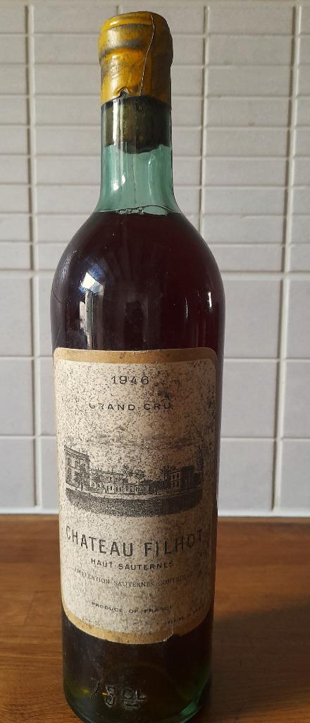 Château Filhot 1946 Sauternes, Verzamelen, Wijnen, Zo goed als nieuw, Witte wijn, Frankrijk, Vol, Ophalen of Verzenden