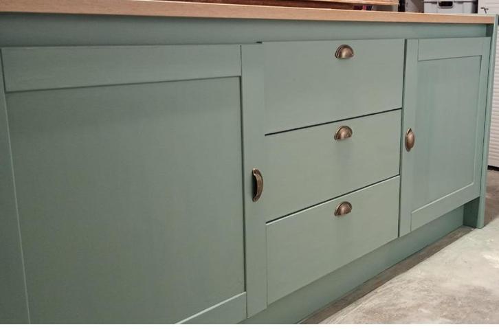 Stijlvol groen Dressoir, Huis en Inrichting, Kasten | Dressoirs, Zo goed als nieuw, Met lade(s), Met deur(en), Met plank(en), Ophalen of Verzenden