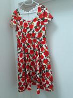 Vintage Roses rode jurk maat 38, Maat 38/40 (M), Ophalen of Verzenden, Zo goed als nieuw