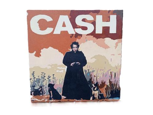 Kloot Per W, belle peinture de Johnny Cash, Antiquités & Art, Art | Peinture | Classique, Enlèvement ou Envoi