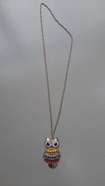 Lange ketting met kleurrijke uil, Handtassen en Accessoires, Kettingen, Ophalen of Verzenden, Zo goed als nieuw