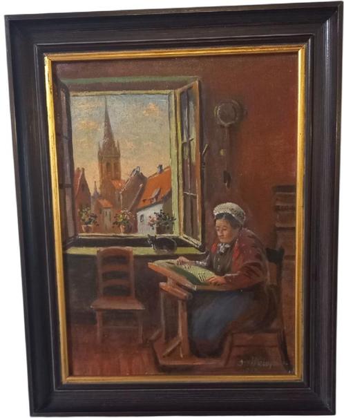 Jules Waroquiers uit 1947., Antiek en Kunst, Kunst | Schilderijen | Klassiek, Ophalen of Verzenden