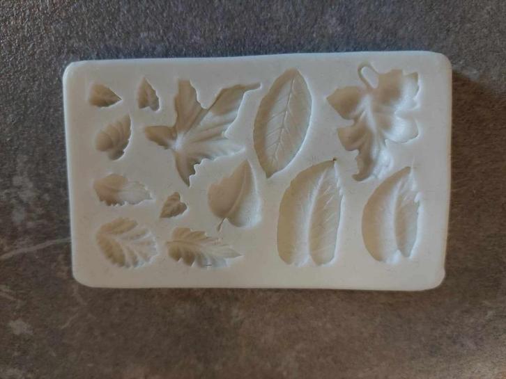 Bladeren set Siliconen mal, Hobby en Vrije tijd, Taarten en Cupcakes maken, Zo goed als nieuw, Overige typen, Taarten of Cupcakes