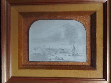 t a Johannes H B Koekkoek  Tekening Riviergezicht beschikbaar voor biedingen