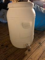 Vat plastic rond 60l met waterslot en kraan, Ophalen, Zo goed als nieuw, Rond