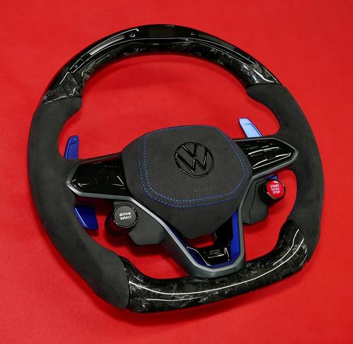 Dikke Volkswagen Golf 8 forged carbon stuur alcantara GTI R, Auto-onderdelen, Besturing, Volkswagen, Nieuw, Ophalen of Verzenden
