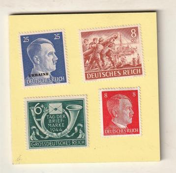 4 timbres de guerre allemands, non estampillés, z