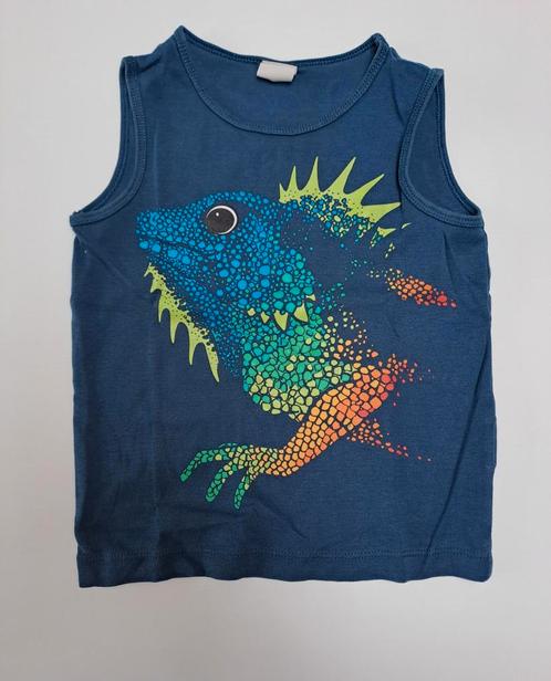 Mt 86 Donkerblauwe T-shirt zonder mouwen hagedis, Kinderen en Baby's, Babykleding | Maat 86, Gebruikt, Jongetje, Shirtje of Longsleeve