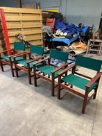 TUINSTOELEN TE KOOP 4 STUKS, Tuin en Terras, Ophalen, Zo goed als nieuw, Hout
