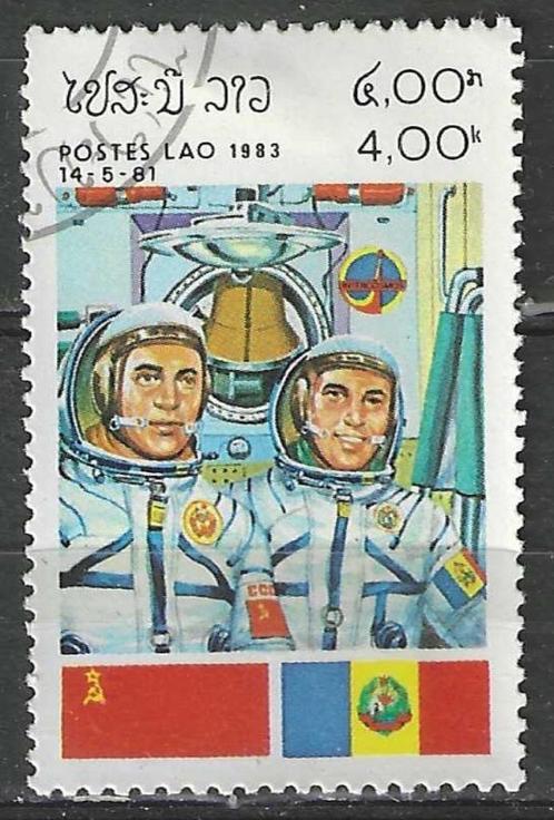 Laos 1983 - Yvert 472 - Dag van de ruimtevaart (ST), Postzegels en Munten, Postzegels | Azië, Gestempeld, Verzenden
