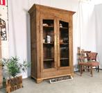 Antieke Franse boekenkast zware geloogde eik H 220 B 131 D60, Huis en Inrichting, Ophalen, 100 tot 150 cm, 200 cm of meer, Eikenhout