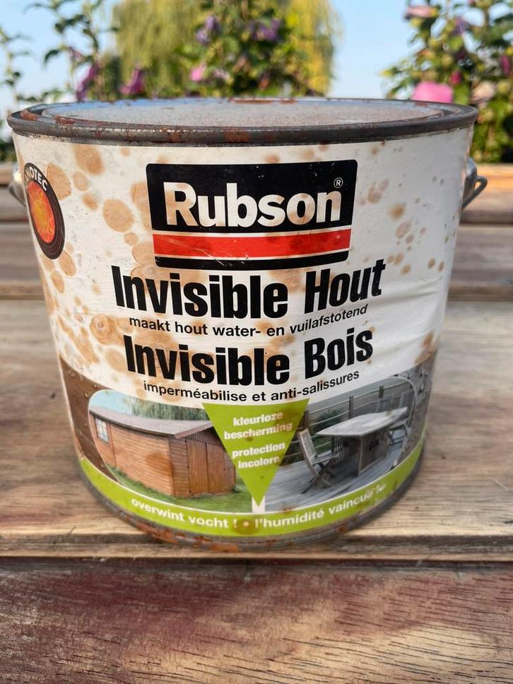 Rubson invisible hout! Kleurloos - transparant effect!, Doe-het-zelf en Bouw, Verf, Beits en Lak, Gebruikt, Beits, Minder dan 5 liter
