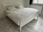 Bed Ikea ( Adanäs ) + lattenbodem ( Leirsund)  Ikea, Huis en Inrichting, Ophalen, Wit, Tweepersoons, Zo goed als nieuw