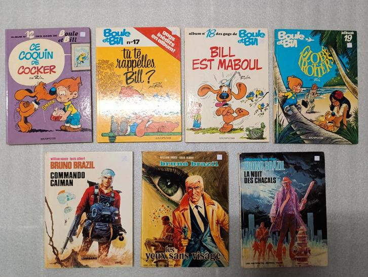 BD Boule et Bill 12 17 18 19 Bruno Brazil 2Caï 3 Yeux 5 Nuit, Livres, BD, Utilisé, Enlèvement ou Envoi