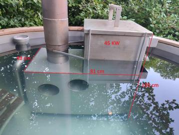 Krachtige roestvrijstalen kachel hottub - 45KW, Enlèvement, Utilisé, Fixé, Encastré