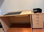 Bureau met ladeblok, Huis en Inrichting, Bureaus, Ophalen, Met wielen, Gebruikt, Bureau