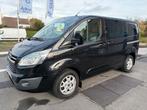 Ford Transit Custom DUBBELE CABINE*2.2DCI*L1/H1*112000km, Auto's, Voorwielaandrijving, Euro 5, Zwart, Leder