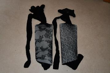 Twee zwarte netpanty's - schoenmaat 38 beschikbaar voor biedingen