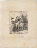 Nicolas Toussaint Charlet litho "Toi t'es Riche mais t'es..", Ophalen