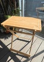Bamboe inklapbaar bijzettafeltje / barbecuetafeltje, Tuin en Terras, Tuintafels, Ophalen, Zo goed als nieuw