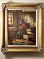 1950 - L Sanders Antiques - Une vieille mère crochète près d, Antiquités & Art, Enlèvement ou Envoi