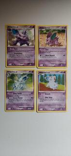 Oude Pokemon Kaarten Nidoran, Nidorina, Nidorino Evolutie, Ophalen, Zo goed als nieuw, Meerdere kaarten