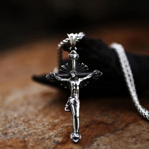 Jezus kruis, Handtassen en Accessoires, Kettinghangers, Nieuw, Overige materialen, Zilver, Kruis of Symbool, Verzenden