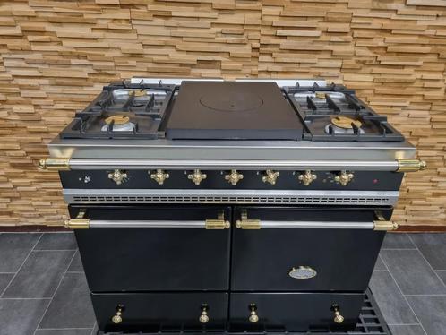 🔥 Poêle Luxe Lacanche 100 cm noir + laiton Coupe de Feu, Electroménager, Cuisinières, Comme neuf, Autoportant, 5 zones de cuisson ou plus