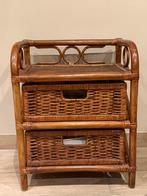 Bamboe rek met 2 laden, Ophalen, Zo goed als nieuw