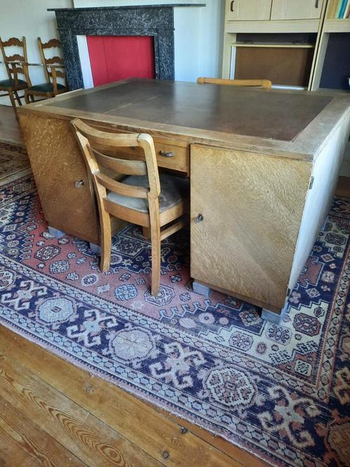 Authentieke eiken bureau met laden, Antiek en Kunst, Antiek | Kantoor en Zakelijk, Ophalen
