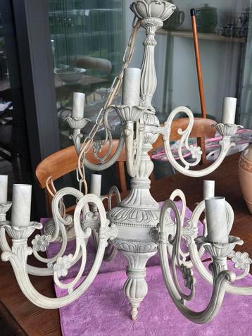 Beau lustre rétro solide à neuf bras anno 1970 Origin, Enlèvement ou Envoi, Comme neuf, Métal, Vintage