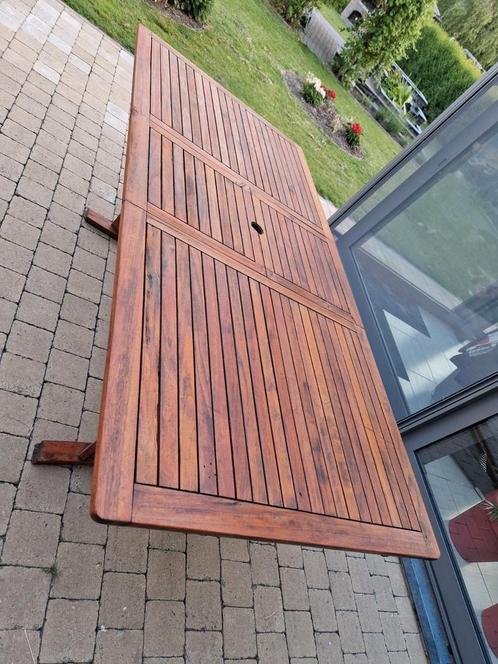 Rechthoekige teakhouten tafel Royal Teak, Tuin en Terras, Tuintafels, Gebruikt, Rechthoekig, Teakhout, Ophalen