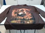 T-shirt met wolfprint, Nieuw, Ophalen of Verzenden, Bruin, Atlas for men