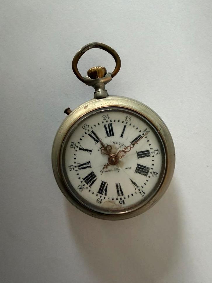 Montre a gousset, Bijoux, Sacs & Beauté, Montres | Anciennes | Antiquités, Montre de poche, Autres marques, Argent, Inconnu, Avec chaîne