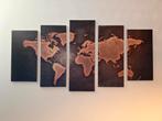 5 delige wereldkaart (canvas), Verzamelen, Ophalen, Zo goed als nieuw