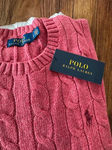 Ralph Lauren Polo, kabeltrui, rood